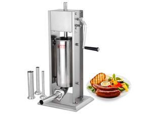 15lb 5L Stainless Steel Vertical Sausage Stuffer Commercial Restaurant Pork Meat 15lb 5L Stainless Steel Vertical Sausage Stuffer Commercial Restaurant Pork Meat