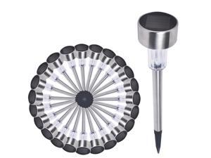 24 NEW Outdoor Garden Stainless Steel LED Solar Path Landscape Light Lamp Lawn 24 NEW Outdoor Garden Stainless Steel LED Solar Path Landscape Light Lamp Lawn