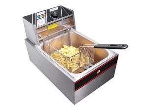 2500W 6L Electric Countertop Deep Fryer Commercial Basket French Fry Restaurant 2500W 6L Electric Countertop Deep Fryer Commercial Basket French Fry Restaurant