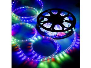 50ft RGB 2 Wire LED Rope Light Indoor Outdoor Home Holiday Decorative Xmas Party 50ft RGB 2 Wire LED Rope Light Indoor Outdoor Home Holiday Decorative Xmas Party