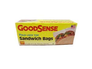 GOOD SENSE SANDWICH BAGS FOLD LOCK TOP 150 PER BOX GOOD SENSE SANDWICH BAGS FOLD LOCK TOP 150 PER BOX