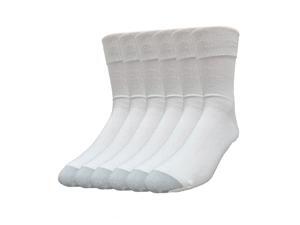 Galiva Men's Cotton Lightweight Crew Dress Socks - 6 Pairs, Medium, White Galiva Men's Cotton Lightweight Crew Dress Socks - 6 Pairs, Medium, White