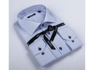 Georges Rech Men's Blue/ White Striped Button-down Dress Shirt Georges Rech Men's Blue/ White Striped Button-down Dress Shirt