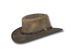 Barmah Hats Foldaway Bronco Leather Hat 1060BL / 1060BR / 1060RU Barmah Hats Foldaway Bronco Leather Hat 1060BL / 1060BR / 1060RU