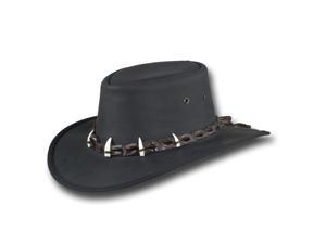 Barmah Hats Outback Crocodile Leather Hat 1033BL / 1033BR Barmah Hats Outback Crocodile Leather Hat 1033BL / 1033BR