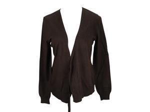 Zn 109% Womens Wrap Swing Sweater Size L US Regular - Brown Silk Blend Zn 109% Womens Wrap Swing Sweater Size L US Regular - Brown Silk Blend
