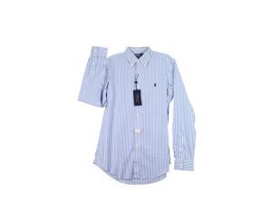 Polo By Ralph Lauren Mens Long Sleeve Dress Shirt Size 41 US Regular Striped Polo By Ralph Lauren Mens Long Sleeve Dress Shirt Size 41 US Regular Striped