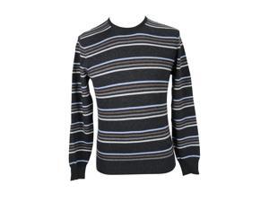 Heritage Mens Crewneck Sweater Size 48 Regular Striped Grey Virgin Wool Heritage Mens Crewneck Sweater Size 48 Regular Striped Grey Virgin Wool