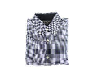 Barbour Mens Dress Shirt Size S US Regular Checkered Blue Cotton Barbour Mens Dress Shirt Size S US Regular Checkered Blue Cotton