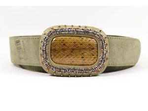 Reconditioned Maliparmi Unisex Belt 37 Inches - Solid Grey Suede Reconditioned Maliparmi Unisex Belt 37 Inches - Solid Grey Suede