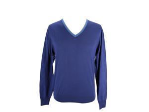 Heritage Mens V-Neck Sweater Size 50 Regular - Blue Virgin Wool Heritage Mens V-Neck Sweater Size 50 Regular - Blue Virgin Wool