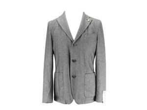Manuel Ritz Men's Grey Three-Button Suit - Jacket Size Regular Manuel Ritz Men's Grey Three-Button Suit - Jacket Size Regular
