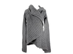 Patrizia Pepe Womens Cardigan Sweater Size 2 Regular - Grey Acrylic Patrizia Pepe Womens Cardigan Sweater Size 2 Regular - Grey Acrylic