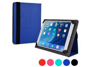 Cooper Cases (TM) Infinite Universal 9" - 10.1" Tablet Folio in Dark Blue (Universal Fit, Pleather Exterior, Foldout Stand, Elastic Strap Closure) Cooper Cases (TM) Infinite Universal 9" - 10.1" Tablet Folio in Dark Blue (Universal Fit, Pleather Exterior, Foldout Stand, Elastic Strap Closure)