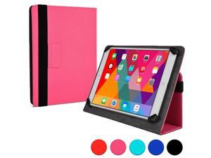Cooper Cases (TM) Infinite Universal 9" - 10.1" Tablet Folio in Hot Pink (Universal Fit, Pleather Exterior, Foldout Stand, Elastic Strap Closure) Cooper Cases (TM) Infinite Universal 9" - 10.1" Tablet Folio in Hot Pink (Universal Fit, Pleather Exterior, Foldout Stand, Elastic Strap Closure)