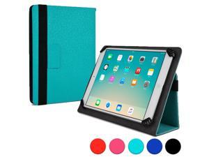 Cooper Cases (TM) Infinite Universal 9" - 10.1" Tablet Folio in Turquoise Green (Universal Fit, Pleather Exterior, Foldout Stand, Elastic Strap Closure) Cooper Cases (TM) Infinite Universal 9" - 10.1" Tablet Folio in Turquoise Green (Universal Fit, Pleather Exterior, Foldout Stand, Elastic Strap Closure)