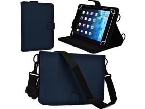 Cooper Cases(TM) Magic Carry Universal 9" - 10.1" Tablet Folio Case w/ Shoulder Strap in Blue (Premium Pleather Cover, Built-in Viewing Stand, Elastic Hand-Strap) Cooper Cases(TM) Magic Carry Universal 9" - 10.1" Tablet Folio Case w/ Shoulder Strap in Blue (Premium Pleather Cover, Built-in Viewing Stand, Elastic Hand-Strap)