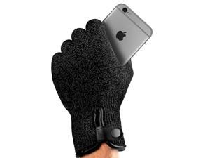 Mujjo Single Layered Touchscreen Gloves, L size in Black (Elegant Unisex Design, Magnetic Snap Closure, Anti-Slip Grip Dots) Mujjo Single Layered Touchscreen Gloves, L size in Black (Elegant Unisex Design, Magnetic Snap Closure, Anti-Slip Grip Dots)