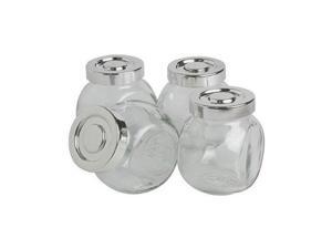 Ikea Glass Spice Jar 400.647.02, Pack of 4, Clear, Silver Ikea Glass Spice Jar 400.647.02, Pack of 4, Clear, Silver