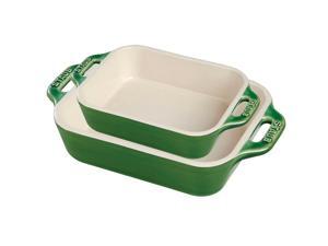 Staub Ceramic 2-pc Rectangular Baking Dish Set - Basil Staub Ceramic 2-pc Rectangular Baking Dish Set - Basil