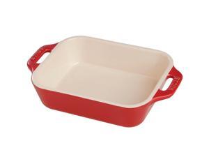 Staub Ceramic 13" x 9" Rectangular Baking Dish - Cherry Staub Ceramic 13" x 9" Rectangular Baking Dish - Cherry