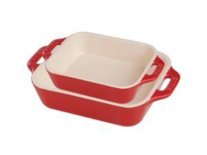 Staub Ceramic 2-pc Rectangular Baking Dish Set - Cherry Staub Ceramic 2-pc Rectangular Baking Dish Set - Cherry