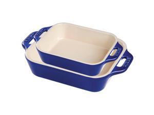 Staub Ceramic 2-pc Rectangular Baking Dish Set - Dark Blue Staub Ceramic 2-pc Rectangular Baking Dish Set - Dark Blue