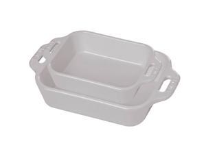 Staub Ceramic 2-pc Rectangular Baking Dish Set - White Staub Ceramic 2-pc Rectangular Baking Dish Set - White