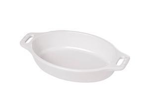Staub Ceramic 14.5" Oval Baking Dish - White Staub Ceramic 14.5" Oval Baking Dish - White