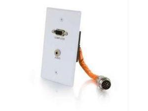 C2g Rapidrun Alum Wall Plate Vga+3.5mm Wht C2g Rapidrun Alum Wall Plate Vga+3.5mm Wht