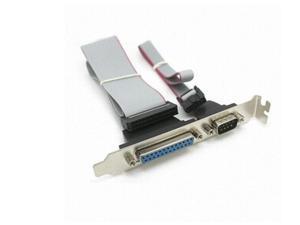 Serial DB9 Pin COM with Parallel DB25 Pin LPT Cable With PCI Slot Header Bracket Serial DB9 Pin COM with Parallel DB25 Pin LPT Cable With PCI Slot Header Bracket