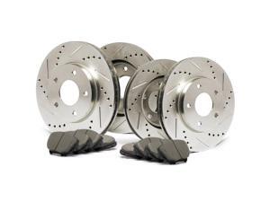 Max KT007533 Front + Rear Premium Slotted & Drilled Rotors and Ceramic Pads Combo Brake Kit Max KT007533 Front + Rear Premium Slotted & Drilled Rotors and Ceramic Pads Combo Brake Kit