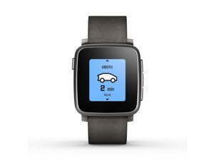 Pebble Time Steel Smartwatch for Apple/Android Devices - Black Pebble Time Steel Smartwatch for Apple/Android Devices - Black