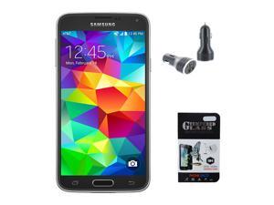 New Samsung Galaxy S5 G900V 16GB Verizon Factory GSM Network Unlocked - Black - Includes BONUS Tempered Glass Screen Protector & Dual Port 3.1A Car Charger New Samsung Galaxy S5 G900V 16GB Verizon Factory GSM Network Unlocked - Black - Includes BONUS Tempered Glass Screen Protector & Dual Port 3.1A Car Charger