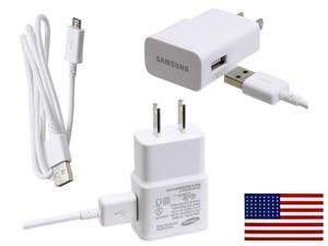 OEM Original Samsung 2 Amp Rapid Home Wall Travel Charger for Galaxy S5 & S5 Active / Mini Bundle w eStoreTronics brand American Flag Sticker OEM Original Samsung 2 Amp Rapid Home Wall Travel Charger for Galaxy S5 & S5 Active / Mini Bundle w eStoreTronics brand American Flag Sticker