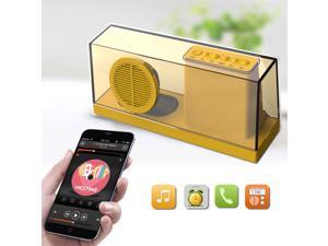 Portable Transparent Bluetooth Speaker, Supports 3.5mm Audio Jack, TF Card / Micro SD Card and USB Input for iPhone 6 / 6 Plus 5S 5C 5 4S Samsung Galaxy S6 S5 S4 Note 4 3 2 Tablet PC Notebook - Yellow Portable Transparent Bluetooth Speaker, Supports 3.5mm Audio Jack, TF Card / Micro SD Card and USB Input for iPhone 6 / 6 Plus 5S 5C 5 4S Samsung Galaxy S6 S5 S4 Note 4 3 2 Tablet PC Notebook - Yellow
