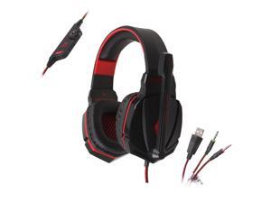 Megadream® KOTION EACH G4000 Over-ear 3.5mm PC Game Earphones, PC Gaming Wired Headset with Mic for PC Computer Laptop Realistic Game Noise Cancelling & Volume Control & Stereo HIFI Driver Black + Red Megadream® KOTION EACH G4000 Over-ear 3.5mm PC Game Earphones, PC Gaming Wired Headset with Mic for PC Computer Laptop Realistic Game Noise Cancelling & Volume Control & Stereo HIFI Driver Black + Red