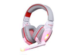 Megadream® KOTION EACH G4000 Over-ear 3.5mm PC Game Earphones, PC Gaming Wired Headset with Mic for PC Computer Laptop Realistic Game Noise Cancelling & Volume Control & Stereo HIFI Driver White + Red Megadream® KOTION EACH G4000 Over-ear 3.5mm PC Game Earphones, PC Gaming Wired Headset with Mic for PC Computer Laptop Realistic Game Noise Cancelling & Volume Control & Stereo HIFI Driver White + Red