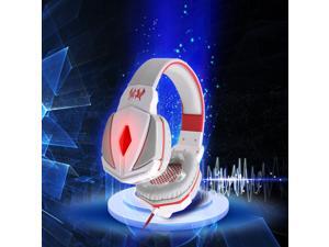 Megadream® KOTION EACH G4000 Professional Over Ear 3.5mm PC Gaming Stereo Noise Isolation Headset Headphone Headband Earphones with Volume Control Microphone for Laptop Computer PC - White + Red Megadream® KOTION EACH G4000 Professional Over Ear 3.5mm PC Gaming Stereo Noise Isolation Headset Headphone Headband Earphones with Volume Control Microphone for Laptop Computer PC - White + Red