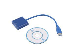 New USB 3.0 to VGA Graphic Converter Card Display Cable Adapter 1080P New USB 3.0 to VGA Graphic Converter Card Display Cable Adapter 1080P