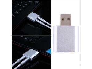 USB Aluminum Alloy Slim Virtual 7.1 Channel Audio Sound Card Adapter Silver USB Aluminum Alloy Slim Virtual 7.1 Channel Audio Sound Card Adapter Silver