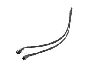 Fan Power Sleeved Y-Splitter Adapter Cable 4Pin PWM To Dual PWM Computer Case Cables Fan Power Sleeved Y-Splitter Adapter Cable 4Pin PWM To Dual PWM Computer Case Cables