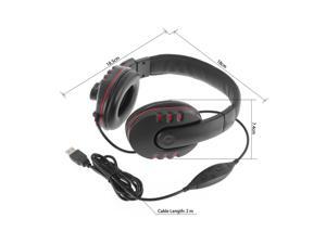 Leather USB Wired Stereo Micphone Headphone Mic Headset for Sony PS3 PS4 PC Game Leather USB Wired Stereo Micphone Headphone Mic Headset for Sony PS3 PS4 PC Game
