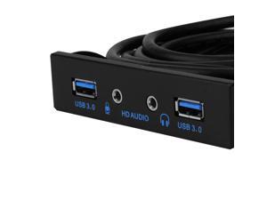 3.5" 2×USB 3.0 HD Audio Floppy Drive Panel Expansion Mobile Rack Drawer Black FF 3.5" 2×USB 3.0 HD Audio Floppy Drive Panel Expansion Mobile Rack Drawer Black FF