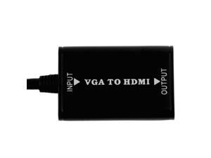 Black VGA Input to HDMI Output Adapter Video Converter Adapter AV TV Cable FF Black VGA Input to HDMI Output Adapter Video Converter Adapter AV TV Cable FF