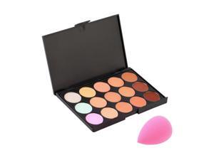 New 15 Colors Contour Face Cream Makeup Party Concealer Palette + Sponge Puff New 15 Colors Contour Face Cream Makeup Party Concealer Palette + Sponge Puff