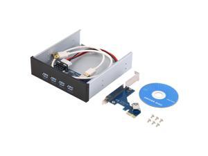 New PCI-E to 4 Ports USB 3.0 Hub Expansion Bay Front Drive Panel Bracket New PCI-E to 4 Ports USB 3.0 Hub Expansion Bay Front Drive Panel Bracket