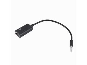 3.5mm Headphone Microphone Stereo Audio Splitter Adapter Cable Black 3.5mm Headphone Microphone Stereo Audio Splitter Adapter Cable Black