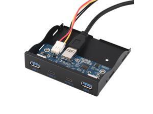 3.5'' USB 3.0 Port HUB + USB 3.1 Type C Floppy Drive Bay Front Panel Rack 3.5'' USB 3.0 Port HUB + USB 3.1 Type C Floppy Drive Bay Front Panel Rack