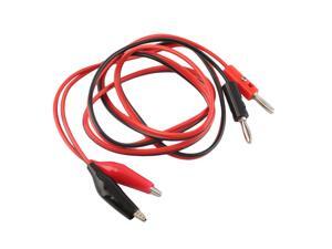 1M 4mm Banana Plug Probe Cable to Alligator Test Lead Clip for Multimeter Red & Black 1M 4mm Banana Plug Probe Cable to Alligator Test Lead Clip for Multimeter Red & Black